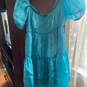 Elegant Blue Midi Dress